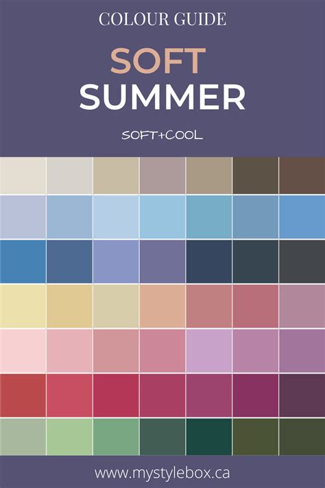 Soft Summer Color Guide Soft Summer Colors Soft Summer Palette Soft Summer Color Palette