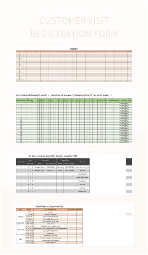 Free Customer Visit Templates For Google Sheets And Microsoft Excel