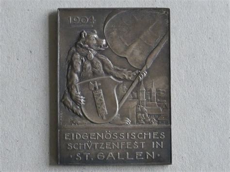 PLAKETTE EIDG SCHÜTZENFEST ST GALLEN 1904 Kaufen auf Ricardo