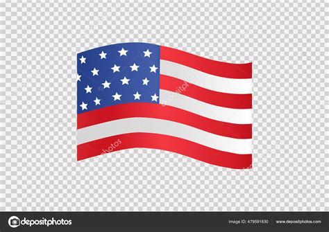 Waving Flag American Isolated Png Transparent Background Symbols Usa