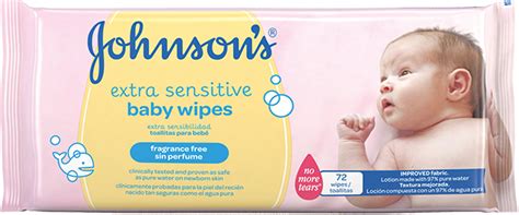 Johnsons Baby Wipes Extra Sensitive Fragrance Free 72s Delivery