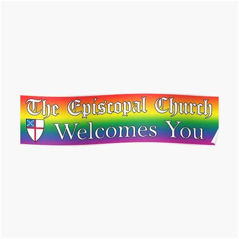 The Episcopal Church Welcomes You With Episcopal Shield 2 Rainbow