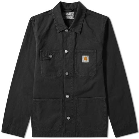 Carhartt Michigan Chore Coat Black Newcomb Drill Carhartt WIP