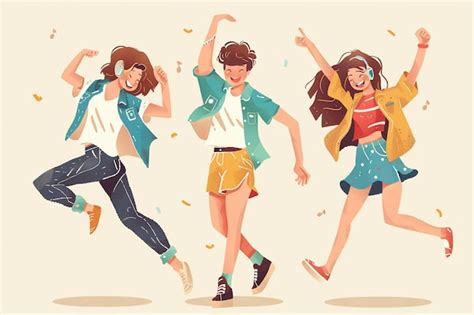 Premium Photo Group Of Teenage Friends Dancing In Fun And Happiness