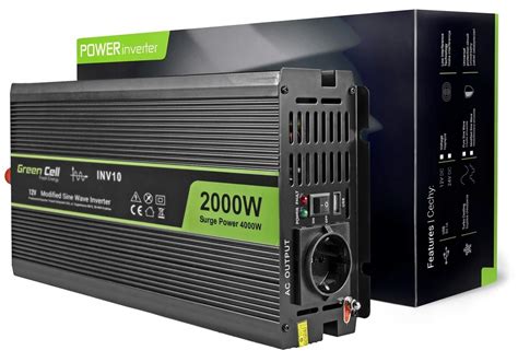 Автомобильный инвертор Green Cell 12V на 230V 2000W 4000W INV10