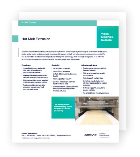 Hot Melt Extrusion Manufacturing