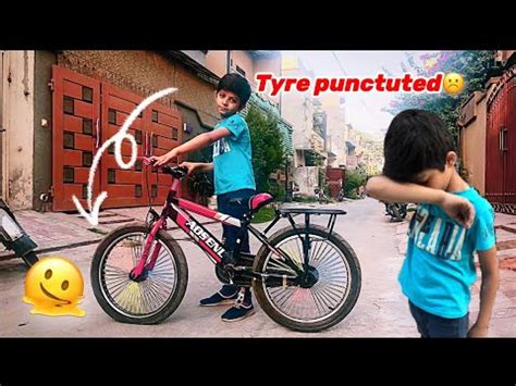 New Cycle Ka Tyre Puncture Ho Gya Falak Sky YouTube