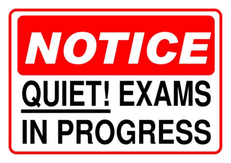 Quiet Exams In Progress A4 Poster By Clickschool Teaching Resources