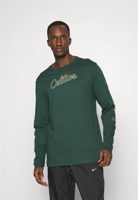 Nike Performance Nba Boston Celtics City Edition Long Sleeve Club Wear Pro Greengreen