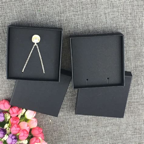 12Set BlackJewelry Box Jewelry Cards Earring Necklace BOX Blank Jewelry