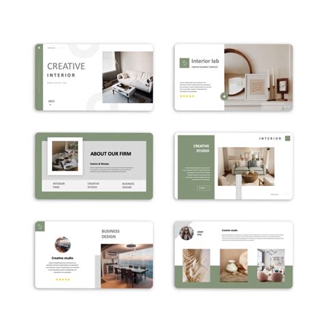 Creative Interiors Design Presentation Template Original And High