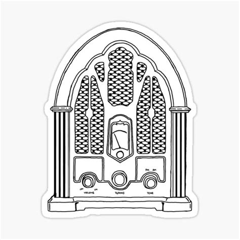 Cathedral Radio Sticker For Sale By Itskonnerwithak Redbubble