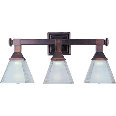 Maxim Lighting Brentwood 3 Light Oil Rubbed Bronze Bath Vanity Light 11078ftoi The Home Depot