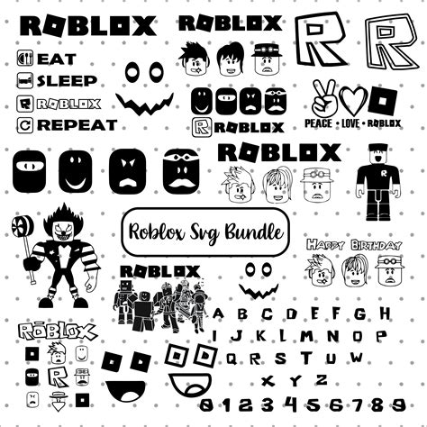 Roblox Svg Roblox Svg Bundle Roblox Font Roblox Etsy Uk