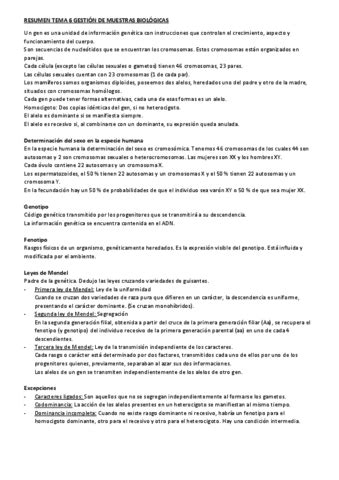 Tema 6 Gestion De Muestras Biologicas Pdf