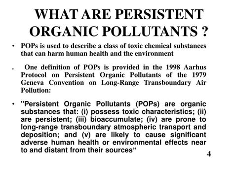 PPT - OVERVIEW OF PERSISTENT ORGANIC POLLUTANTS PowerPoint Presentation ...