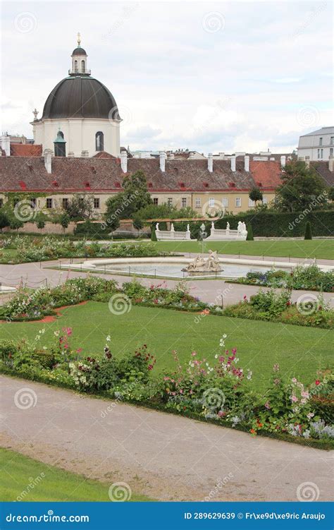 French Gardens of the Belvedere Palace - Vienna - Austria Stock Image ...