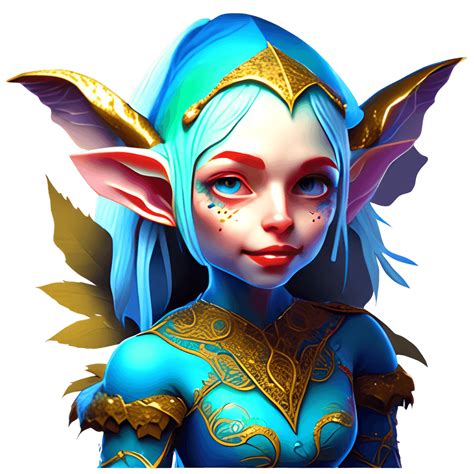Colorful And Blue Elf · Creative Fabrica