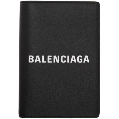 Balenciaga Black Logo Everyday Passport Holder Balenciaga