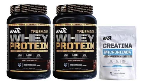 True Made Whey Protein 2 X 2 Lb Creatina Neutro 300g Sabor Rich