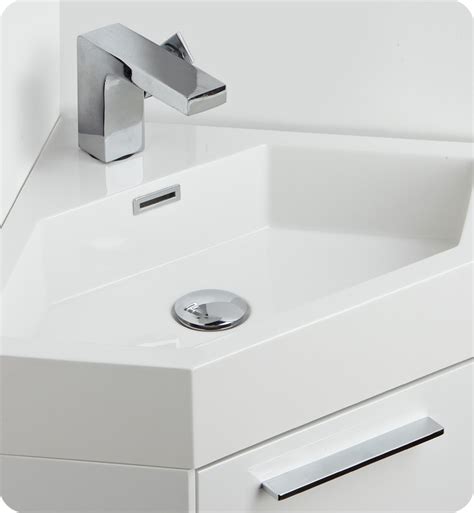 18 White Modern Corner Bathroom Vanity