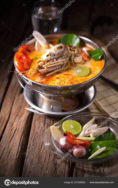 Tom Yum Goong Spicy Thai Seafood Soup Stock Photo By Kaiskynet Gmail