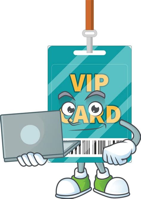 Cartoon Character Of Vip Pass Card 21604719 Vector Art At Vecteezy