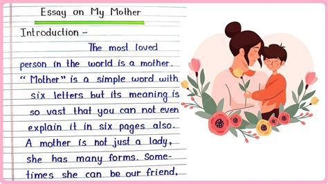 Essay On Mother In English Write An Essay On Mother Mother Par Essay