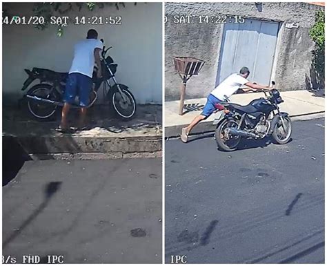 V Deo Mostra Criminoso Furtando Moto Em Segundos Na Zona Leste De