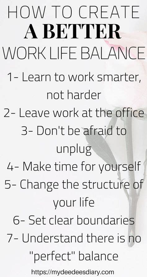 Tips To Help You Create A Better Work Life Balance Work Life