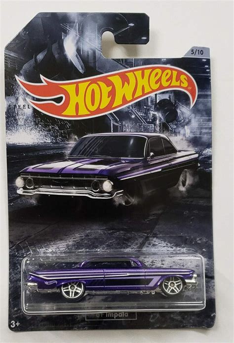 Amazon Hot Wheels American Steel Muscle Car Series Impala Purple Toys Games