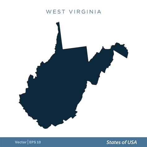 Estados Da Virg Nia Ocidental Dos Eua Mapa Cone Modelo Ilustra O