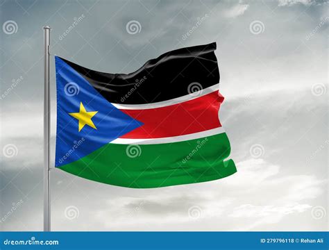 National Flag Of Sudan South Stock Illustration Illustration Of Blue