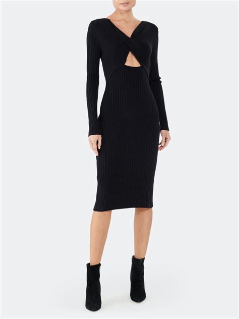 Ramy Brook Pilar Cut Out Dress Black Editorialist