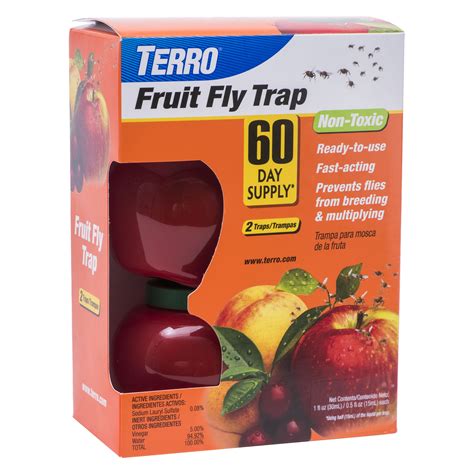 Terro ® Fruit Fly Traps 2 Count Pest Control Indoor Outdoor Home Kitchen Ebay