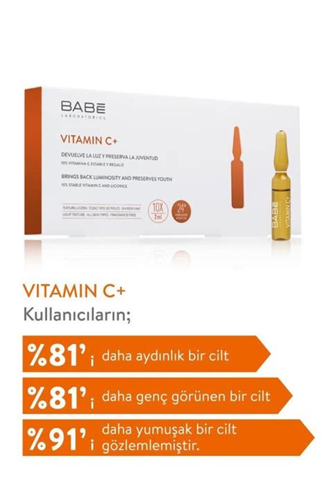 BABE Vitamin C 10x2 Ampul Cilt Leke ve Ton Farklılıkları İçin Farma Ucuz