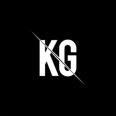 KG Logo Monogram With Slash Style Design Template 3739932 Vector Art At