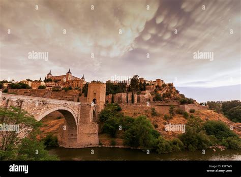 Alcantara Bridge in Toledo. Toledo, Castile–La Mancha, Spain Stock ...