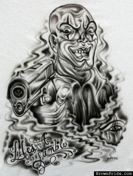 Pin De Carolyn Dotario Em Clown Face Desenho Tradicional De Tatuagem