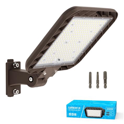 Lumenfox 240W LED Parking Lot Lights Outdoor Shoebox LED Parking Lot