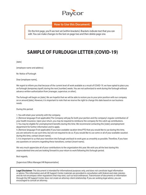 Furlough Layoff Letter Templates Pdf Layoff Unemployment Benefits