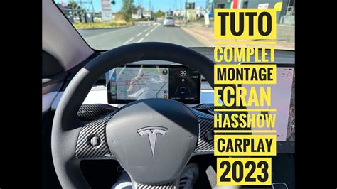 Installation complète écran Hansshow avec camera avant et Carplay Tesla