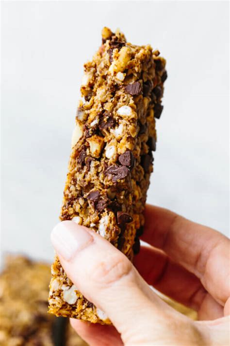 Chewy Chocolate Chip Granola Bars Downshiftology