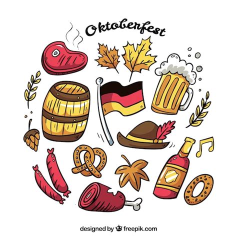 Free Vector | Oktoberfest food collection