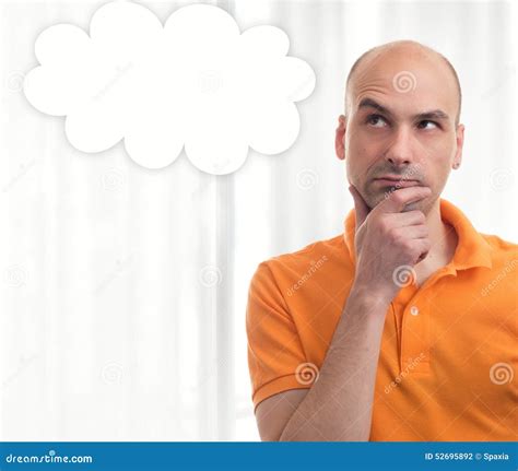 Man Dreams About Something Stock Photo Image Of Orange 52695892