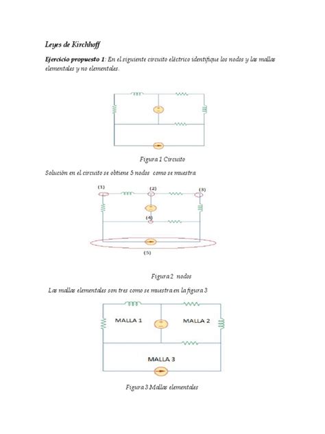 Leyes De Kirchhoff Pdf Electromagnetismo Electricidad