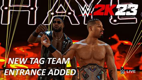 WWE 2K23 NEW Carmelo Hayes Trick Williams Tag Team Entrance Patch