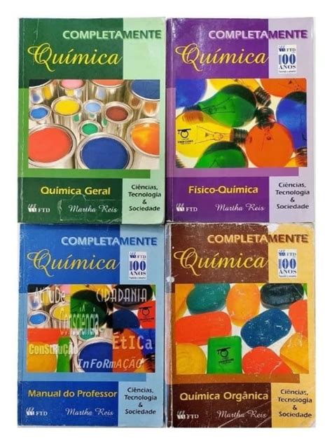 Coleção Completamente Química Martha Reis 3 Volumes Manual do