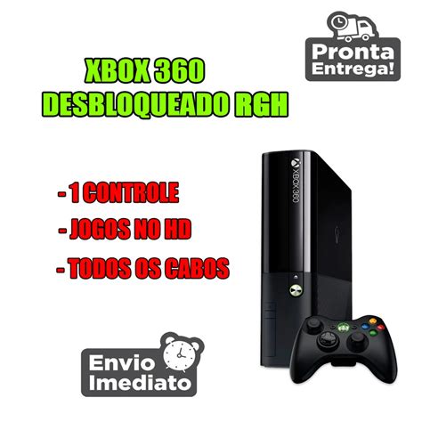 Xbox Original Desbloqueado Rgh Controle C Jogos Shopee Brasil