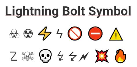 Lightning Bolt Symbol - Psfont tk